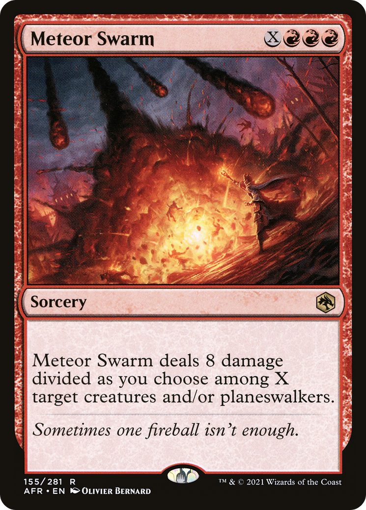 Meteor Swarm (AFR-155) [Adventures in the Forgotten Realms] Foil MTG Single Wizards of the Coast