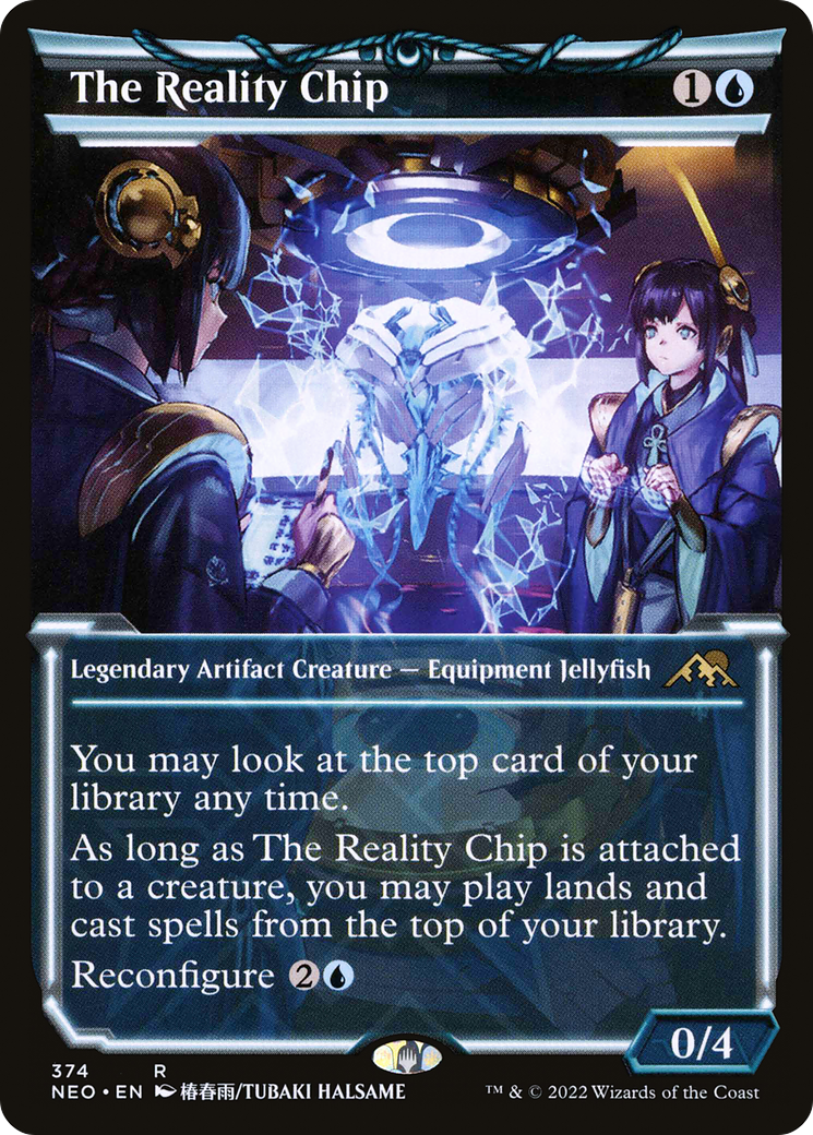 The Reality Chip (NEO-374) [Kamigawa: Neon Dynasty] (Showcase) MTG Single Wizards of the Coast