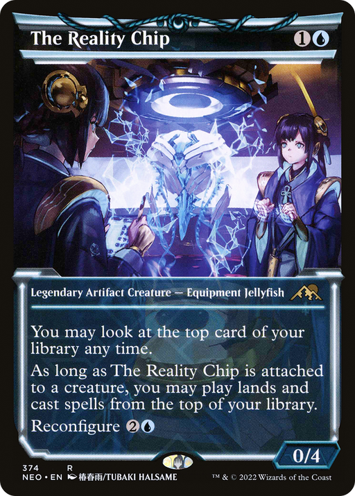 The Reality Chip (NEO-374) [Kamigawa: Neon Dynasty] (Showcase) MTG Single Wizards of the Coast