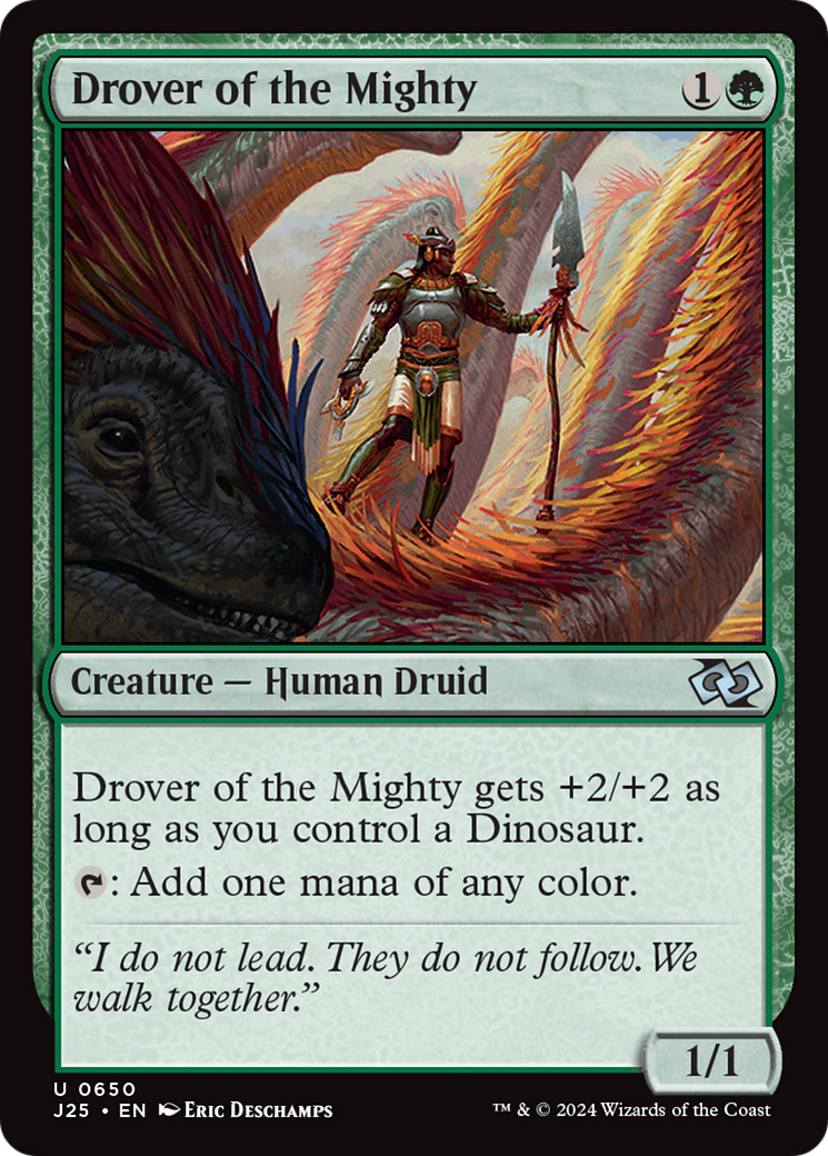 Drover of the Mighty (J25-650) [Foundations Jumpstart] MTG Single Wizards of the Coast
