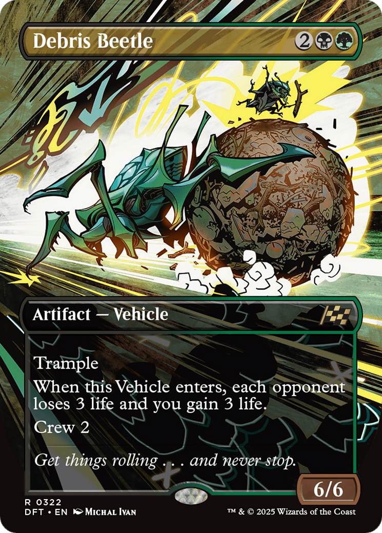 Debris Beetle (DFT-322) [Aetherdrift] (Borderless) MTG Single Wizards of the Coast