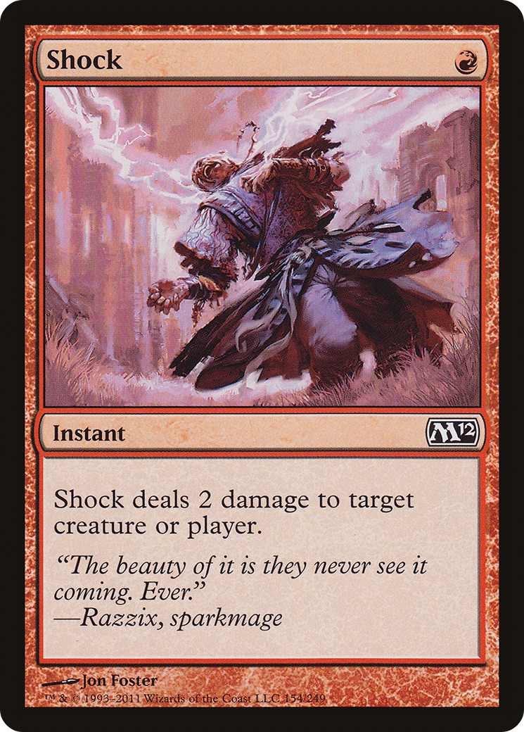 Shock (M12-154) [Magic 2012] MTG Single Wizards of the Coast