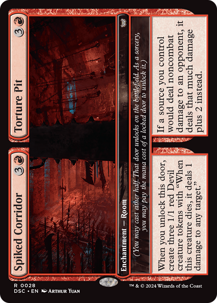 Spiked Corridor // Torture Pit (DSC-028) [Duskmourn: House of Horror Commander] MTG Single Wizards of the Coast