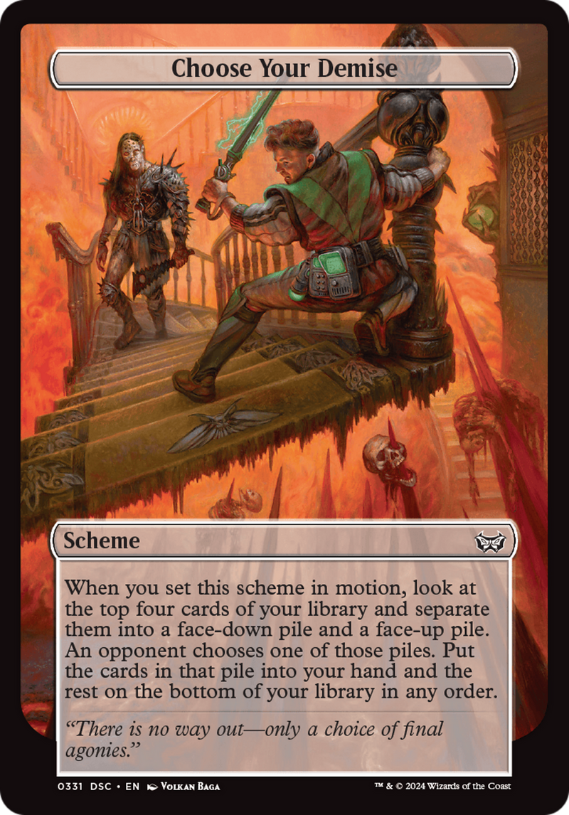 Choose Your Demise (Full Art) (A:DSC-331) [Duskmourn: House of Horror Commander] MTG Single Wizards of the Coast