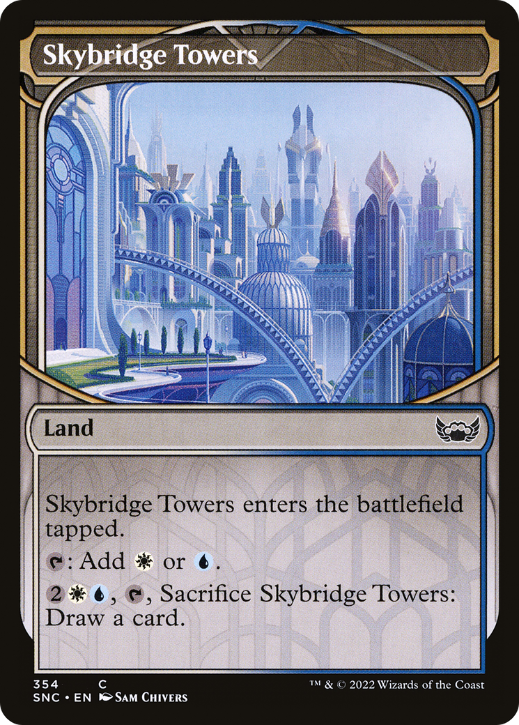 Skybridge Towers (SNC-354) [Streets of New Capenna] (Showcase) MTG Single Wizards of the Coast