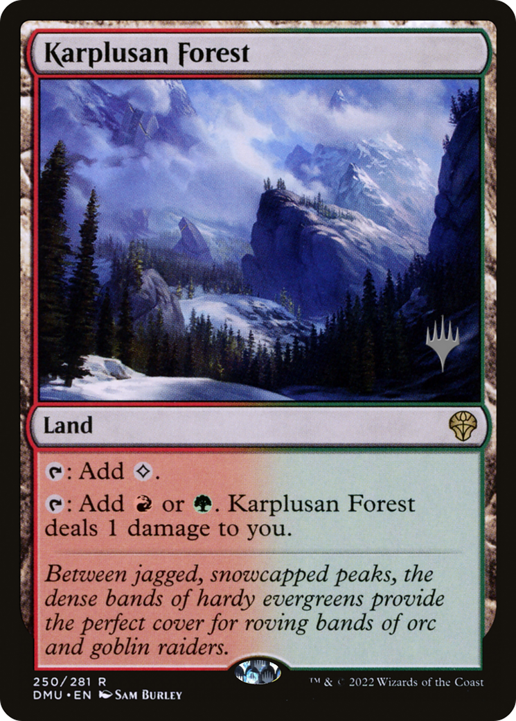 Karplusan Forest (PPDMU-250) [Dominaria United Promos] Foil MTG Single Wizards of the Coast