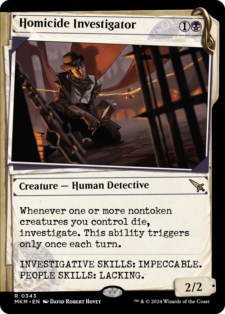 Homicide Investigator (MKM-343) [Murders at Karlov Manor] (Showcase) MTG Single Murders at Karlov Manor