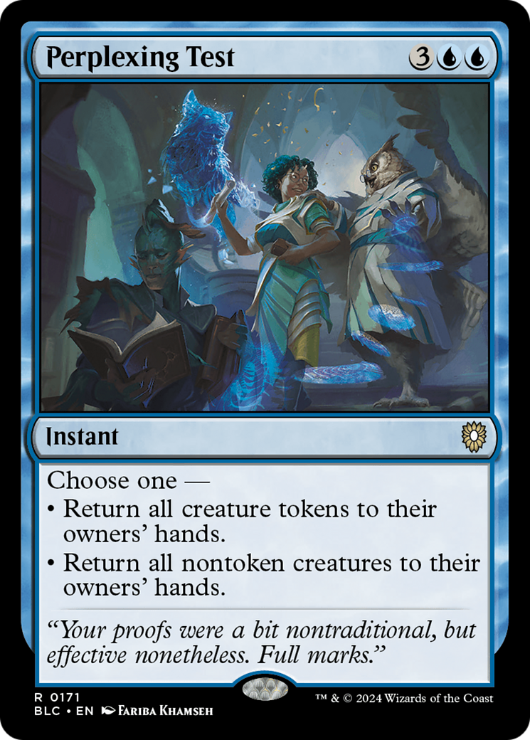 Perplexing Test (BLC-171) [Bloomburrow Commander] MTG Single Wizards of the Coast