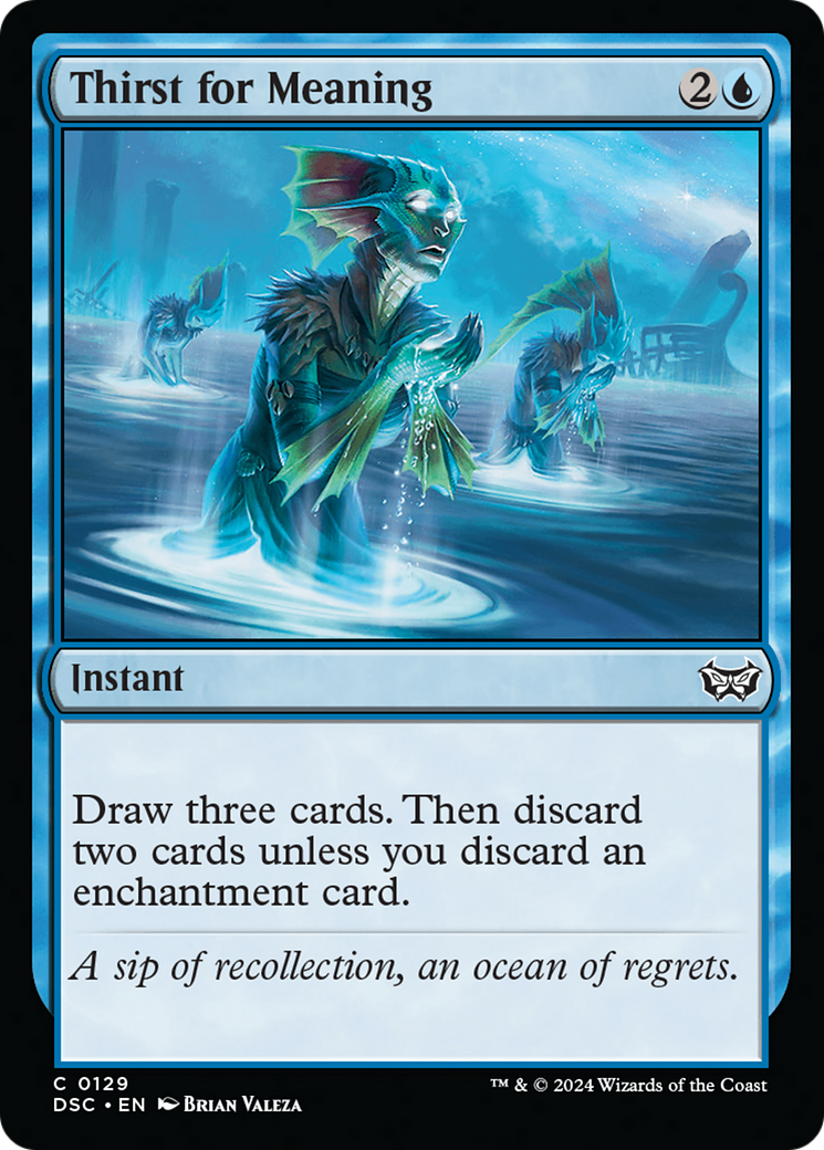Thirst for Meaning (DSC-129) [Duskmourn: House of Horror Commander] MTG Single Wizards of the Coast