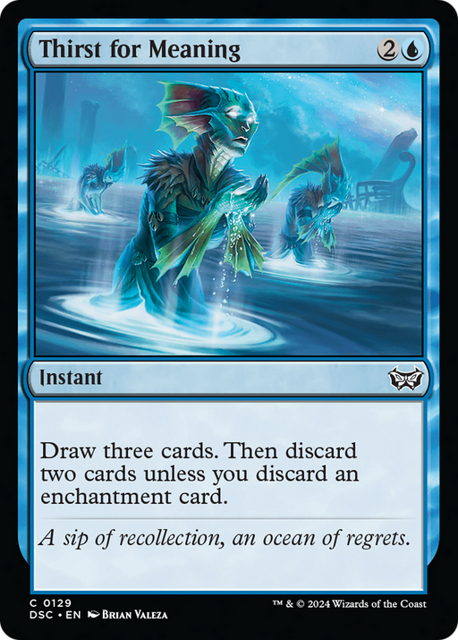 Thirst for Meaning (DSC-129) [Duskmourn: House of Horror Commander] MTG Single Wizards of the Coast