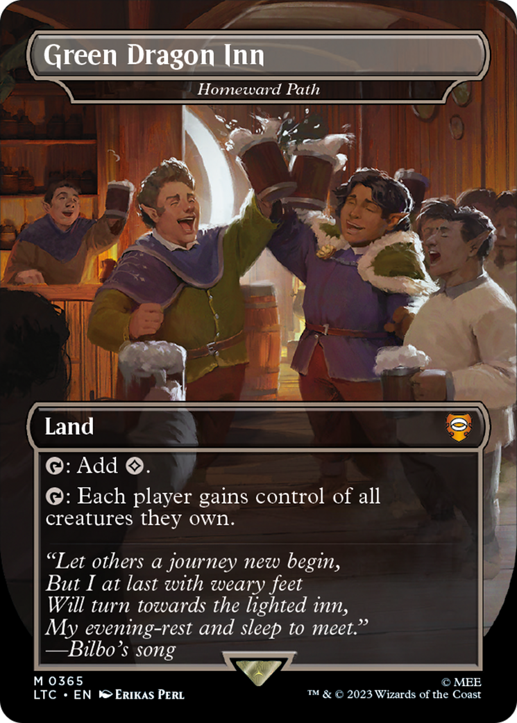 Green Dragon Inn - Homeward Path (LTC-365) [Tales of Middle-earth Commander] (Borderless) Foil MTG Single Wizards of the Coast
