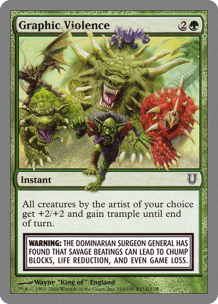 Graphic Violence (UNH-100) [Unhinged] Foil MTG Single Wizards of the Coast