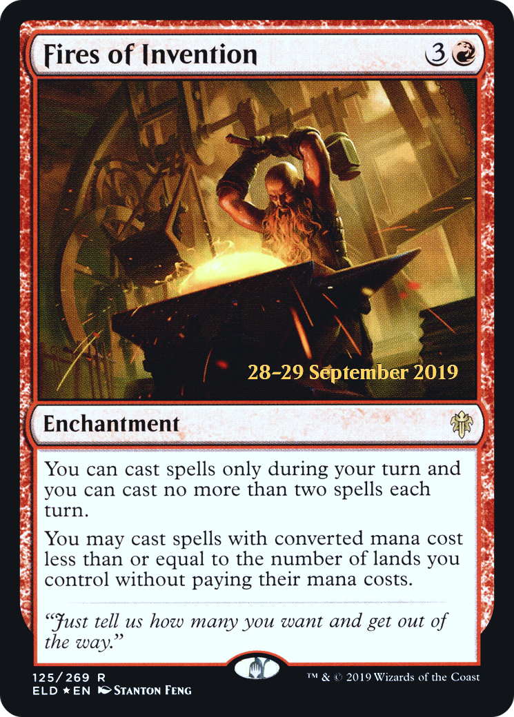 Fires of Invention (PRE-125) [Throne of Eldraine Promos] Foil MTG Single Wizards of the Coast