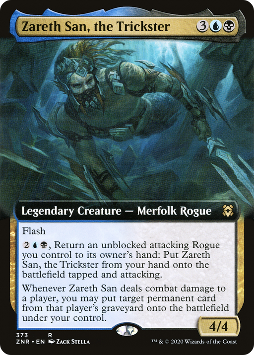 Zareth San, the Trickster (ZNR-373) [Zendikar Rising] (Extended Art) MTG Single Wizards of the Coast