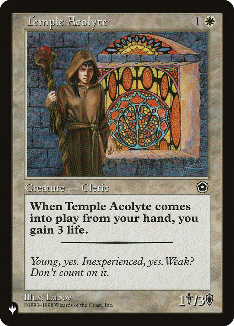 Temple Acolyte (LIST-P02-23) [Mystery Booster] The List MTG Single Wizards of the Coast