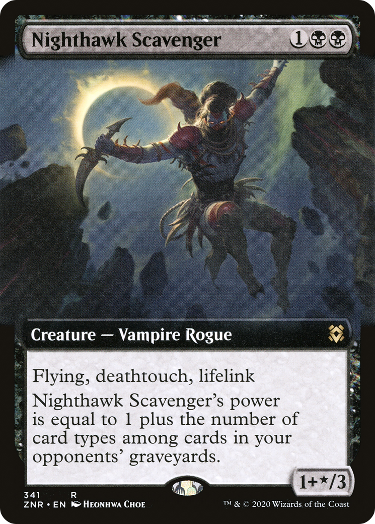 Nighthawk Scavenger (ZNR-341) [Zendikar Rising] (Extended Art) Foil MTG Single Wizards of the Coast