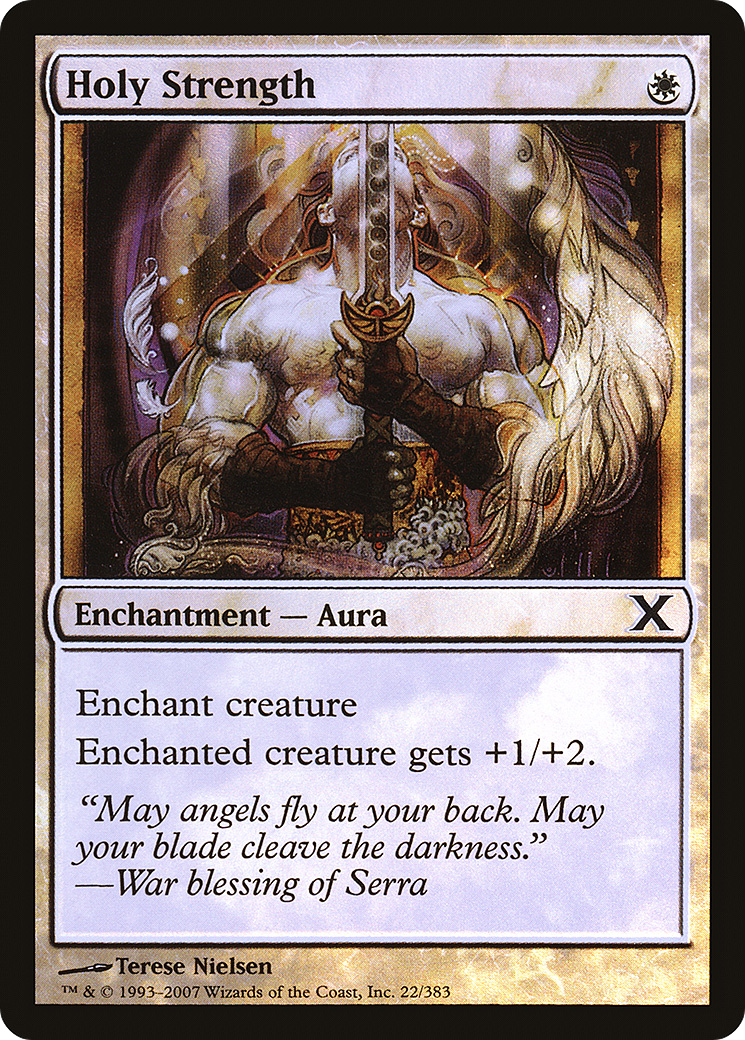 Holy Strength (10E-22★) [Tenth Edition] Foil MTG Single Wizards of the Coast