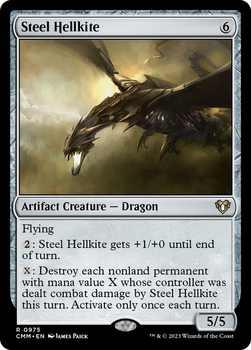 Steel Hellkite (CMM-975) [Commander Masters] MTG Single Wizards of the Coast