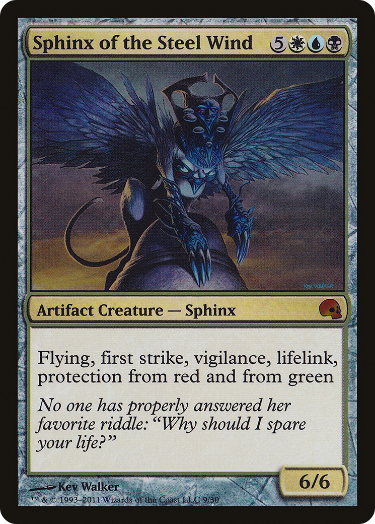 Sphinx of the Steel Wind (GRV-009) [Misc] Premium Deck Series: Graveborn Foil MTG Single Wizards of the Coast