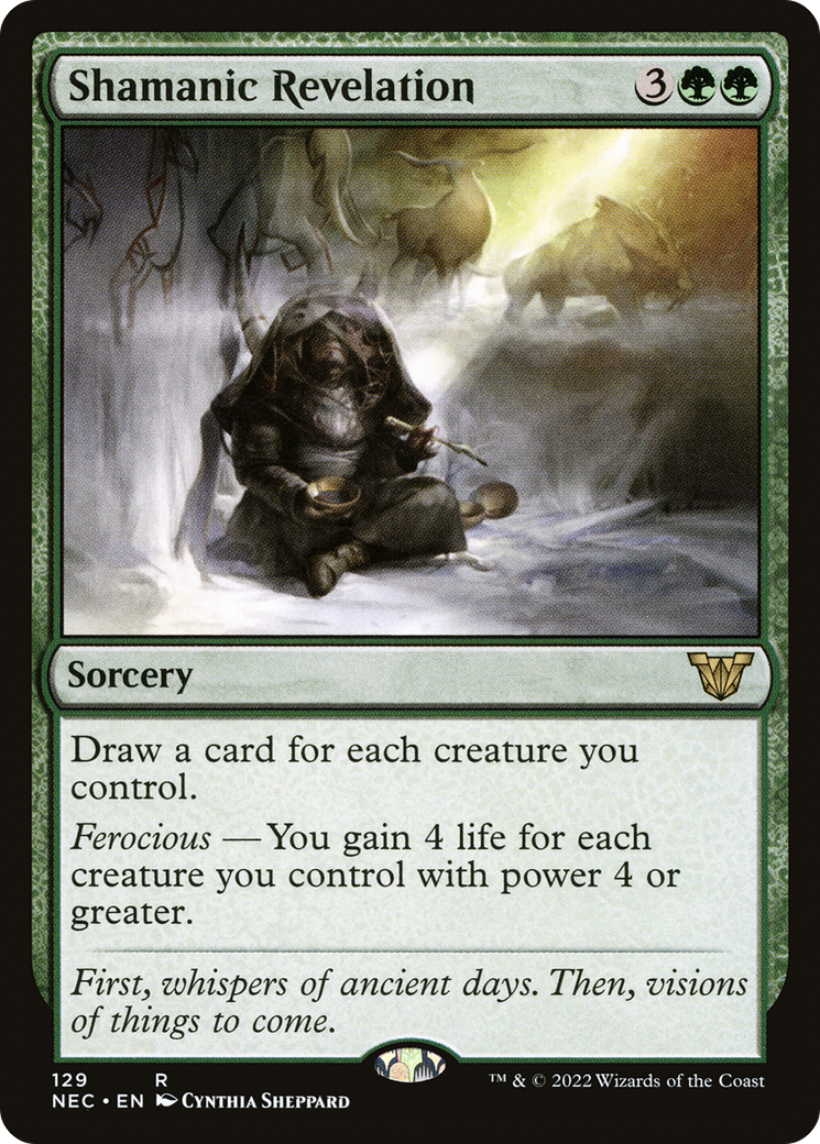 Shamanic Revelation (NEC-129) [Neon Dynasty Commander] MTG Single Wizards of the Coast