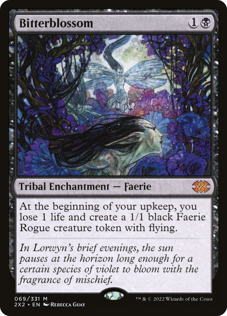 Bitterblossom (2X2-069) [Double Masters 2022] Foil MTG Single Wizards of the Coast