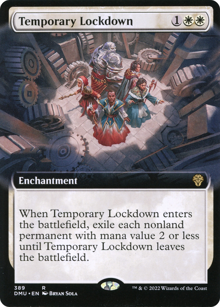 Temporary Lockdown (DMU-389) [Dominaria United] (Extended Art) Foil MTG Single Wizards of the Coast