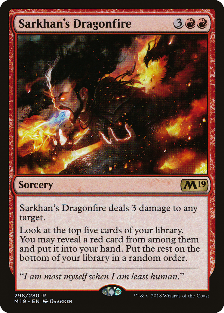 Sarkhan's Dragonfire (M19-298) [Core Set 2019] MTG Single Wizards of the Coast