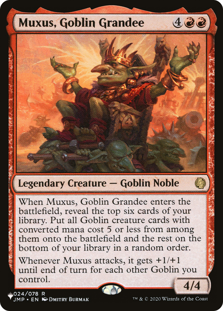 Muxus, Goblin Grandee (LIST-024/078) [Mystery Booster] The List MTG Single Wizards of the Coast