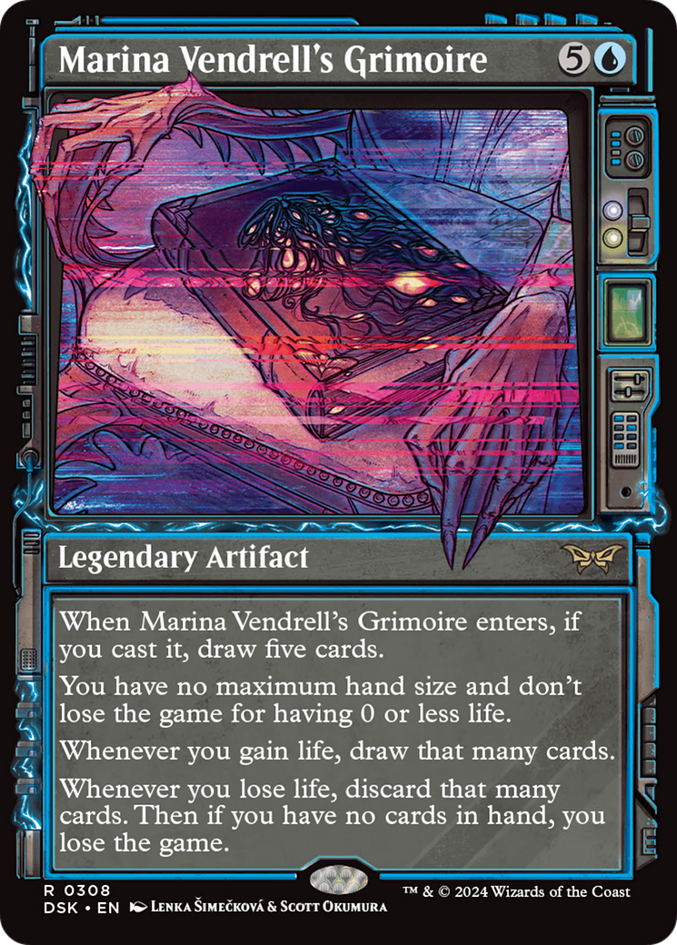 Marina Vendrell's Grimoire (DSK-308) [Duskmourn: House of Horror] (Showcase) Foil MTG Single Wizards of the Coast
