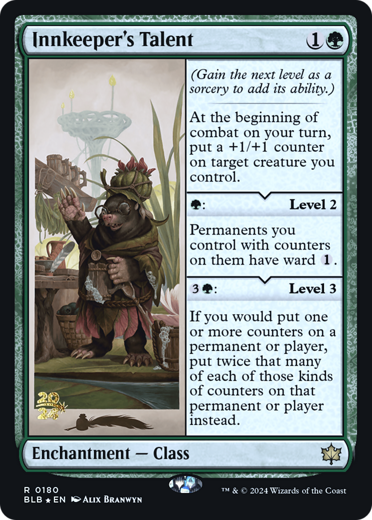 Innkeeper's Talent (PRE-180) [Bloomburrow Promos] Foil MTG Single Wizards of the Coast