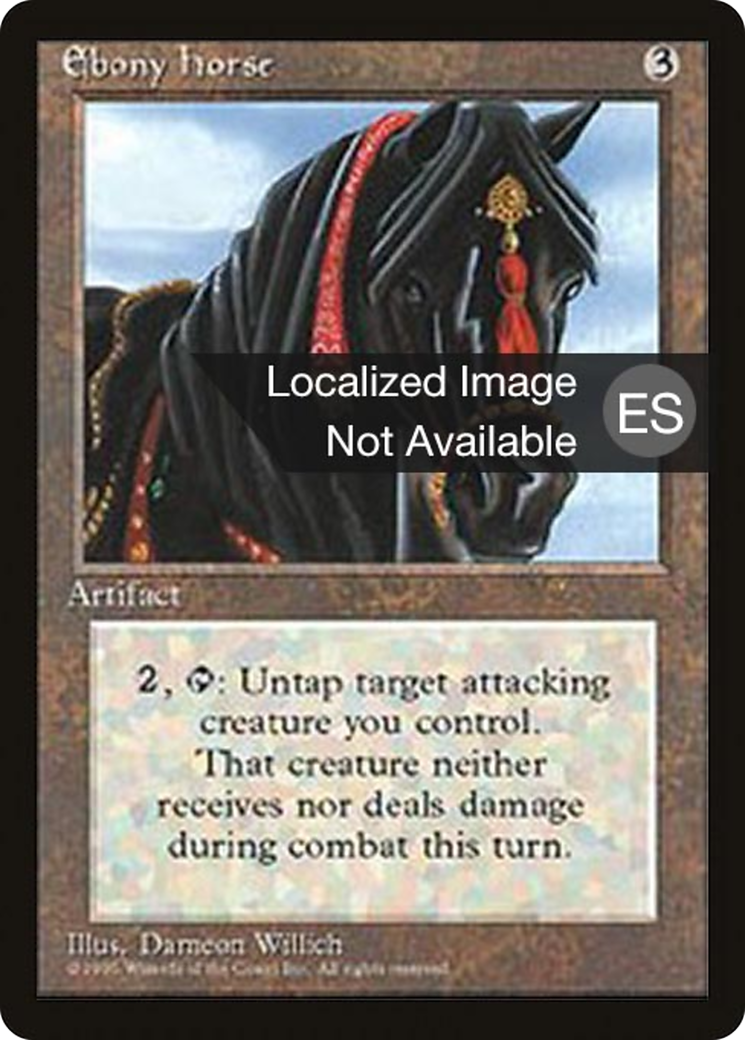 Ebony Horse (4BB-318) [Fourth Edition Foreign Black Border] MTG Single Wizards of the Coast