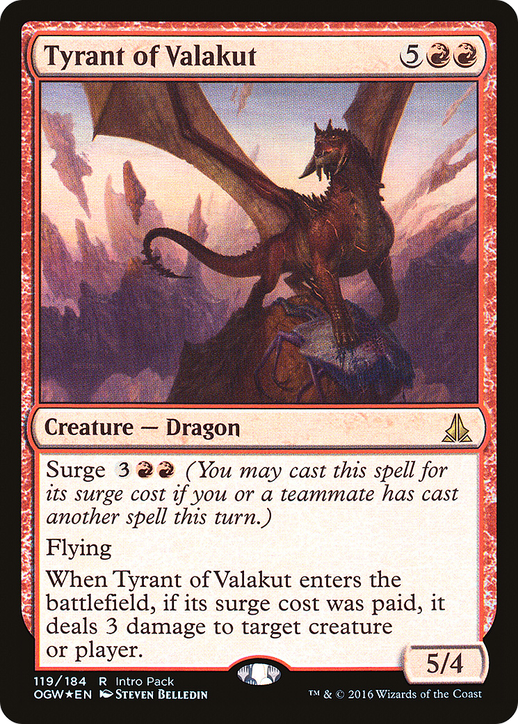 Tyrant of Valakut (UMP-119) [Oath of the Gatewatch Promos] Foil MTG Single Wizards of the Coast