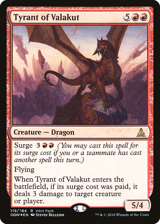 Tyrant of Valakut (UMP-119) [Oath of the Gatewatch Promos] Foil MTG Single Wizards of the Coast
