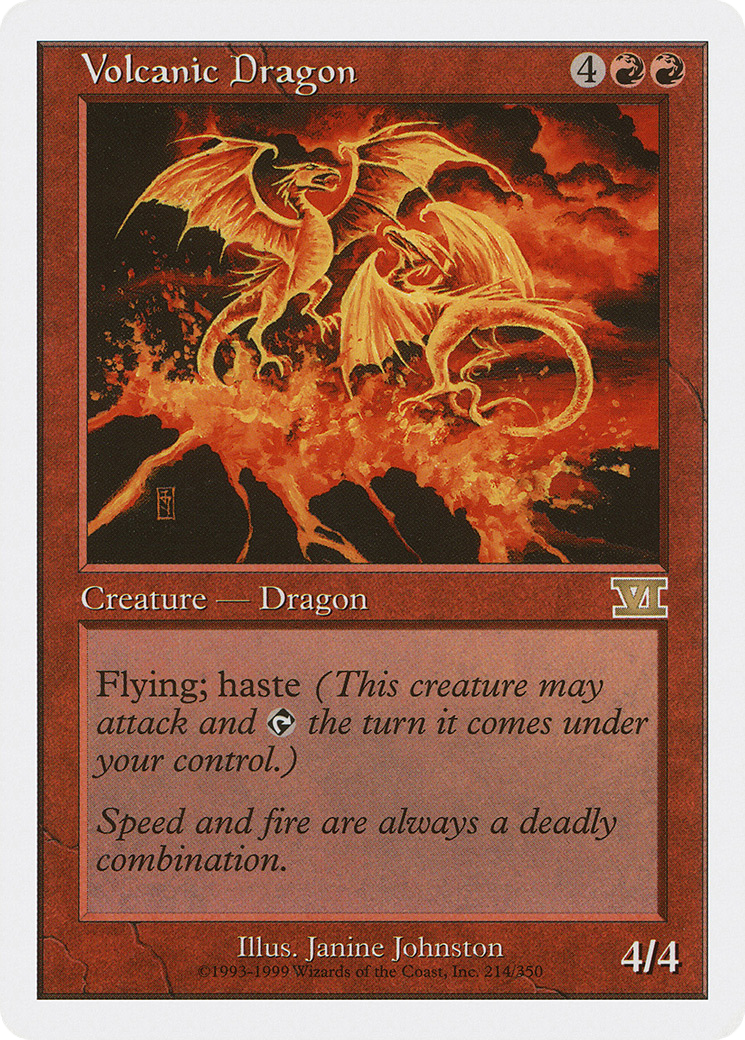 Volcanic Dragon (6ED-214) [Classic Sixth Edition] MTG Single Wizards of the Coast