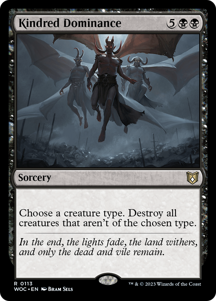 Kindred Dominance (WOC-113) [Wilds of Eldraine Commander] MTG Single Wizards of the Coast