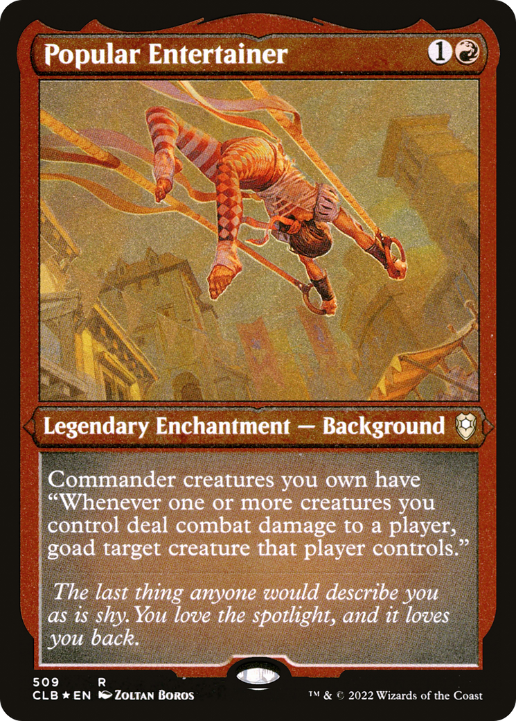 Popular Entertainer (CLB-509) [Commander Legends: Battle for Baldur's Gate] Etched Foil MTG Single Wizards of the Coast