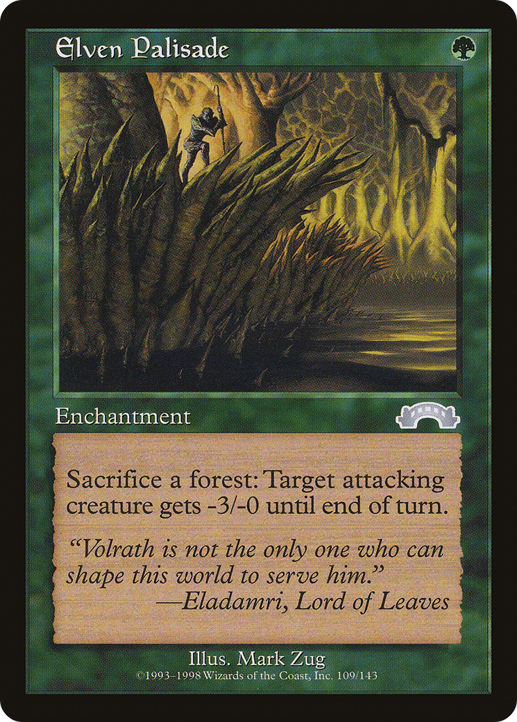 Elven Palisade (EXO-109) [Exodus] MTG Single Wizards of the Coast