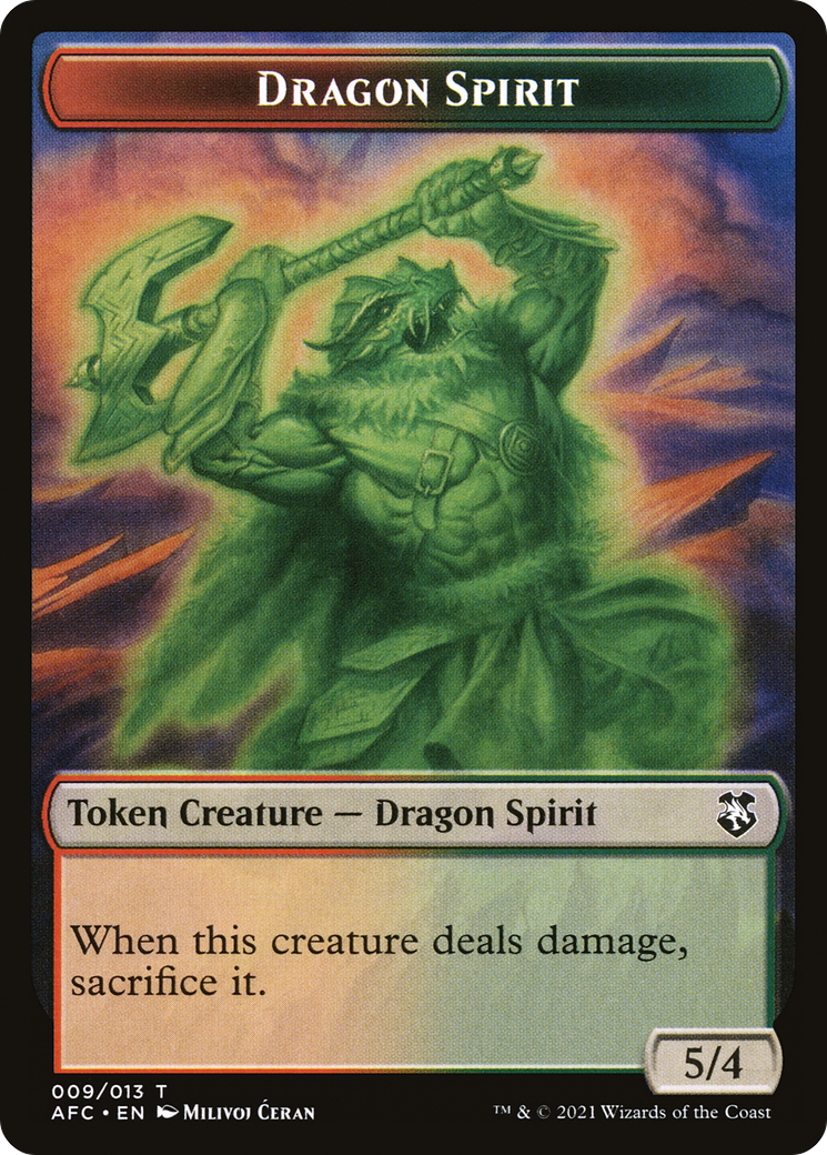 Dragon Spirit (TAFC-009) [Tokens] Forgotten Realms Commander Tokens MTG Single Wizards of the Coast
