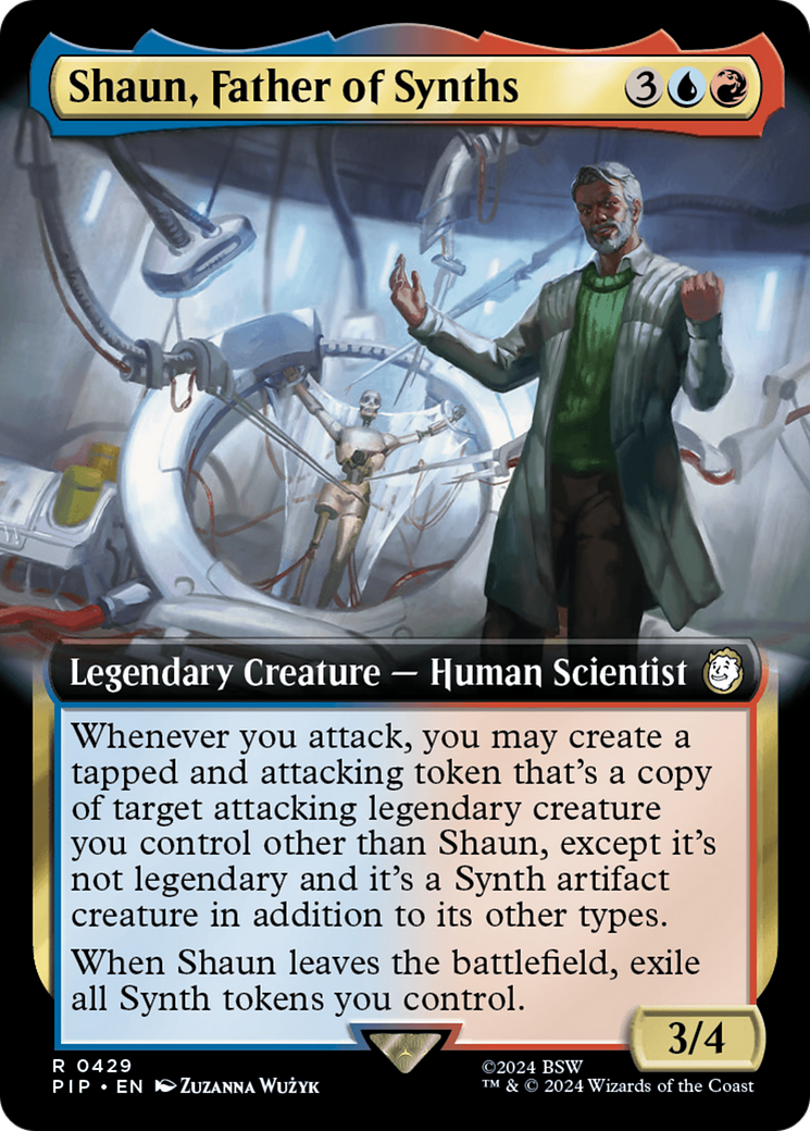 Shaun, Father of Synths (PIP-429) [Fallout] (Extended Art) MTG Single Wizards of the Coast
