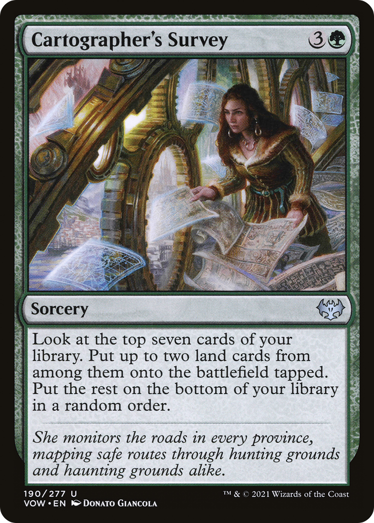 Cartographer's Survey (VOW-190) [Innistrad: Crimson Vow] Foil MTG Single Wizards of the Coast