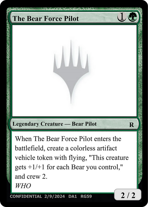 The Bear Force Pilot (UNK-RG59) [Misc] Unknown Event MTG Single Wizards of the Coast