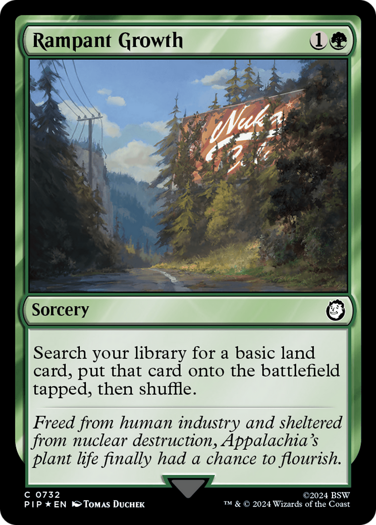 Rampant Growth (Surge Foil) (PIP-732) [Fallout] Foil MTG Single Wizards of the Coast