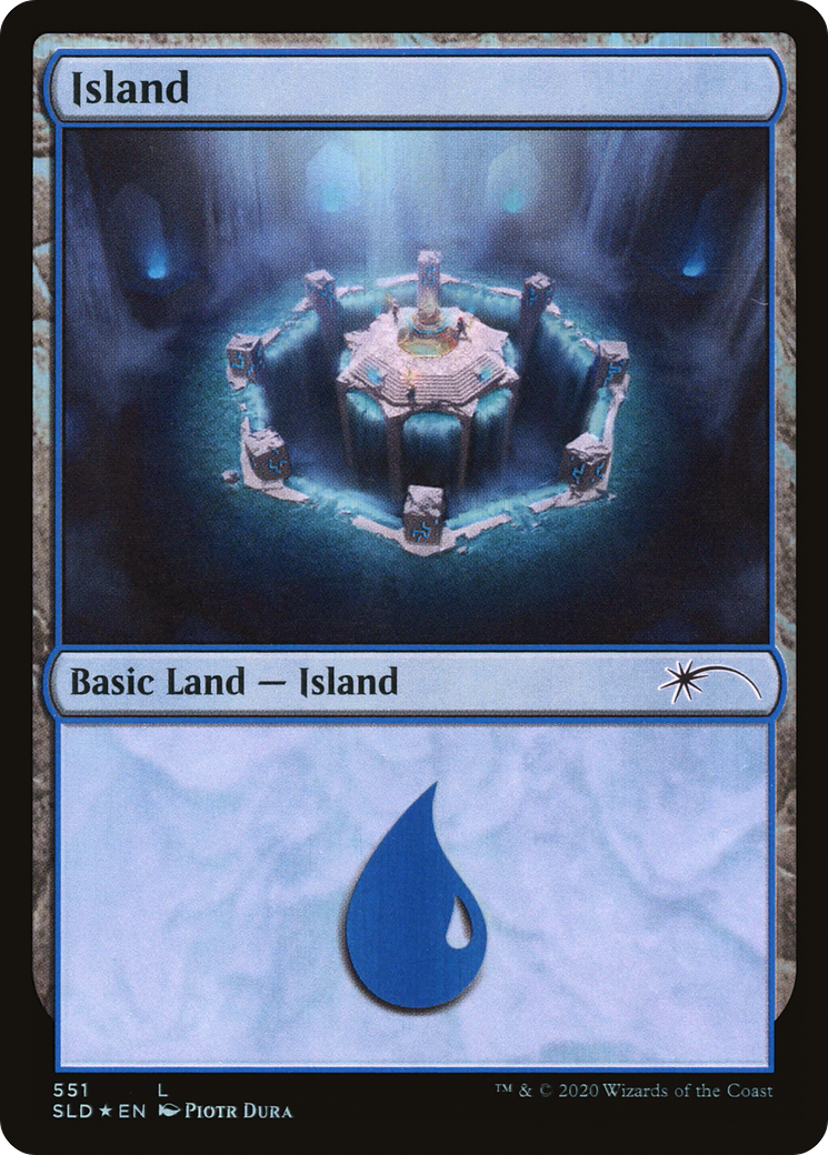 Island (551) (SLD-551) [Secret Lair] Drop Foil MTG Single Wizards of the Coast