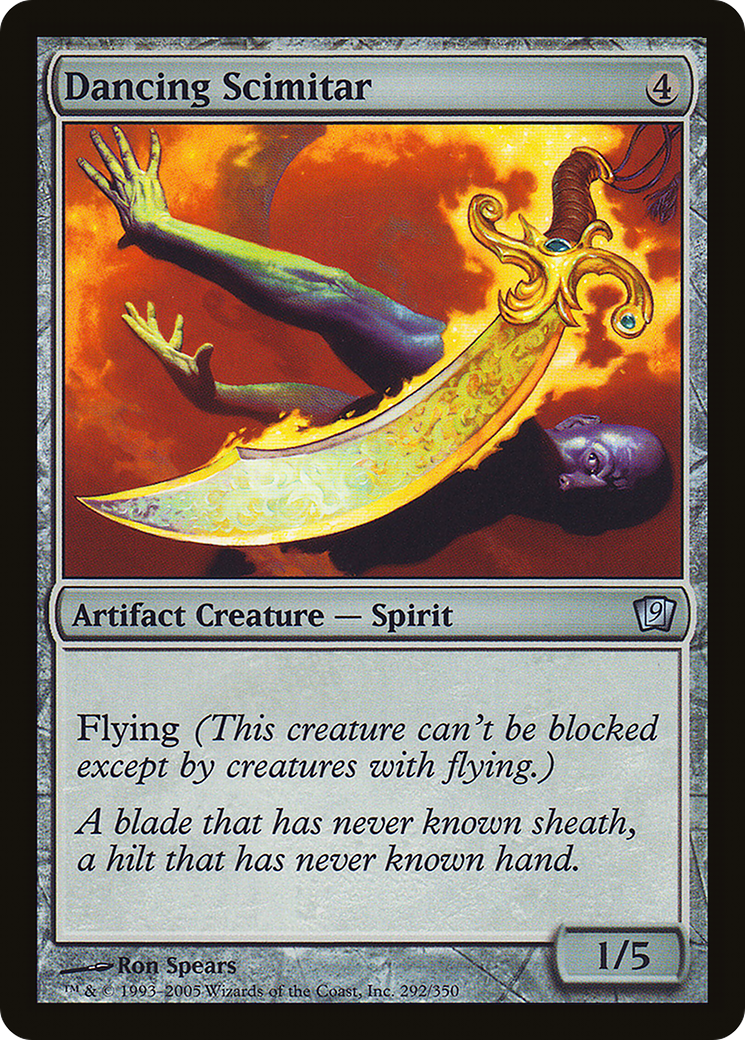 Dancing Scimitar (9ED-292) [9th Edition] MTG Single Wizards of the Coast