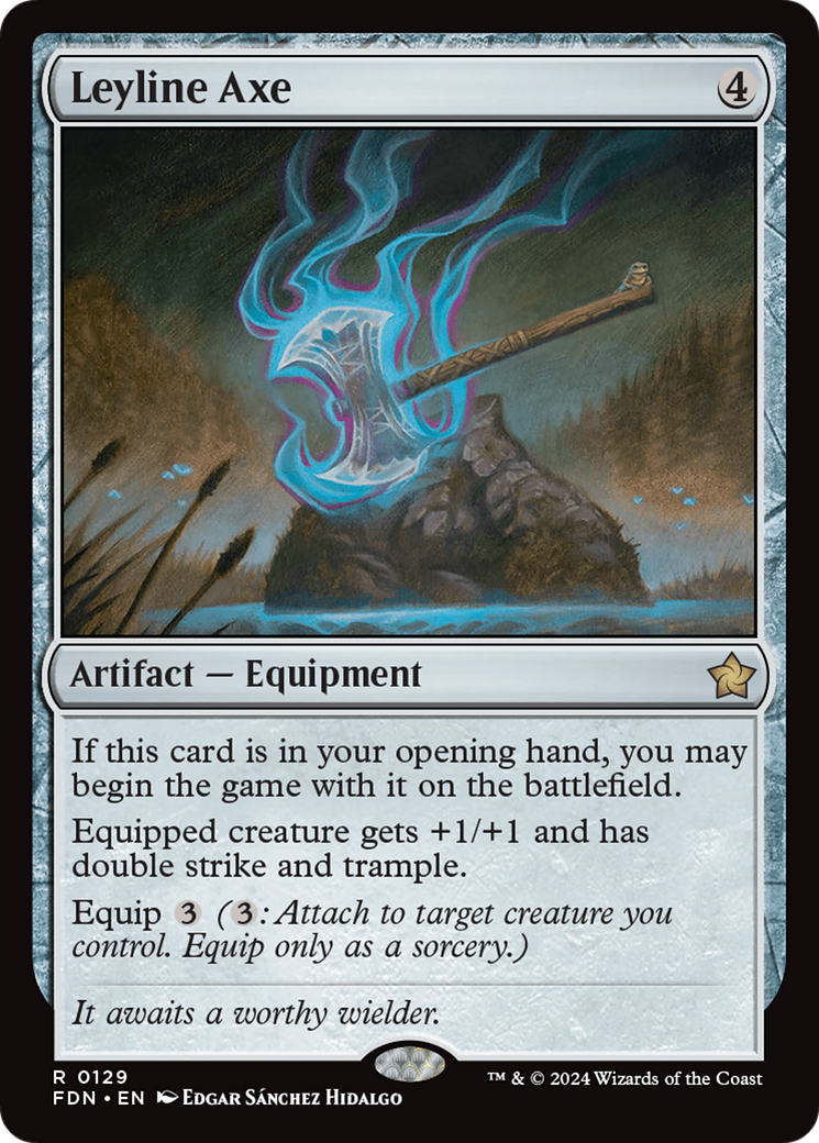 Leyline Axe (FDN-129) [Foundations] Foil MTG Single Wizards of the Coast
