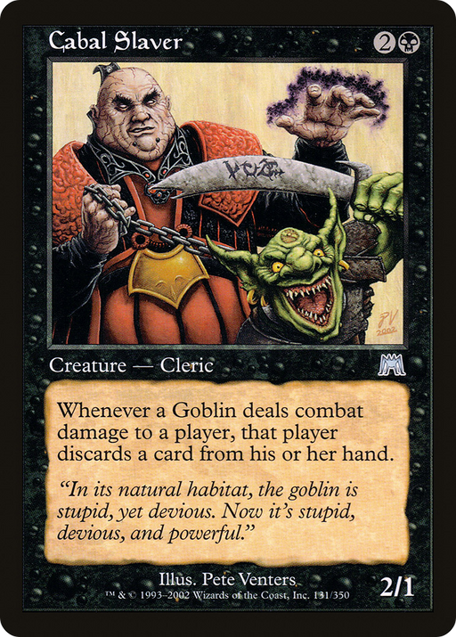 Cabal Slaver (ONS-131) [Onslaught] MTG Single Wizards of the Coast