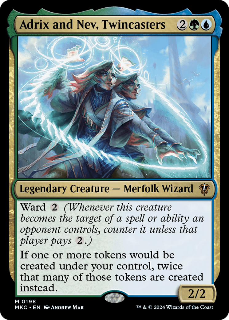 Adrix and Nev, Twincasters (MKC-198) [Murders at Karlov Manor Commander] MTG Single Wizards of the Coast