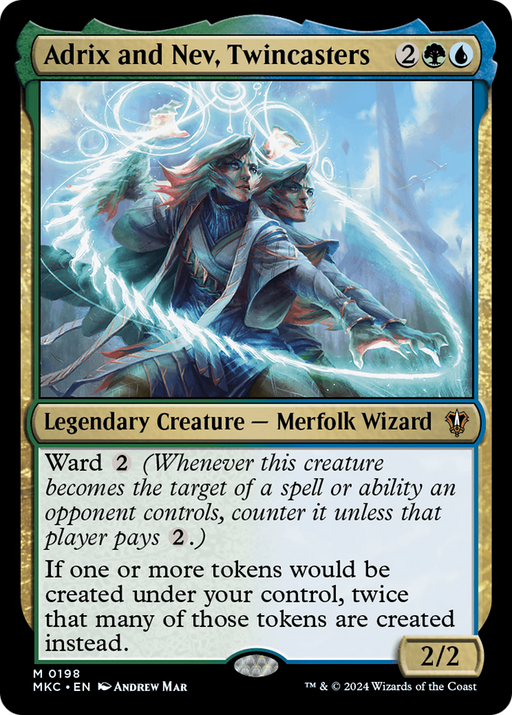 Adrix and Nev, Twincasters (MKC-198) [Murders at Karlov Manor Commander] MTG Single Wizards of the Coast