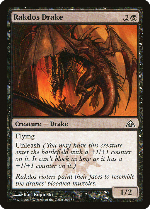 Rakdos Drake (DGM-028) [Dragon's Maze] MTG Single Wizards of the Coast