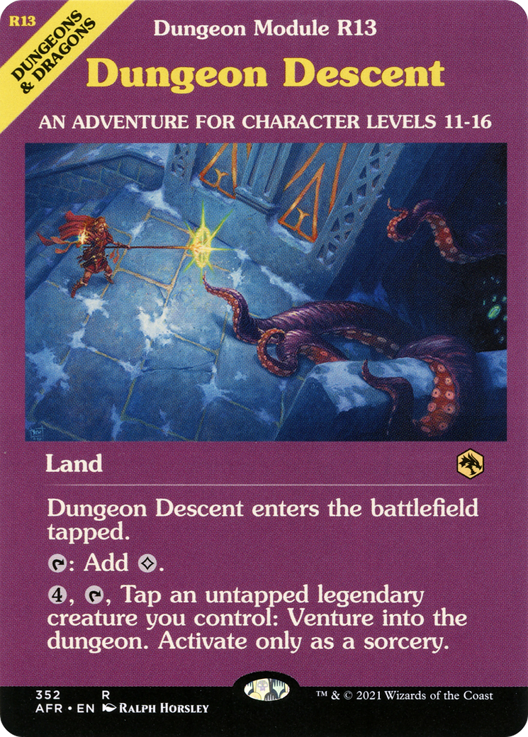 Dungeon Descent (AFR-352) [Adventures in the Forgotten Realms] (Showcase) MTG Single Wizards of the Coast